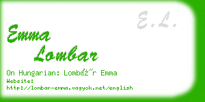 emma lombar business card